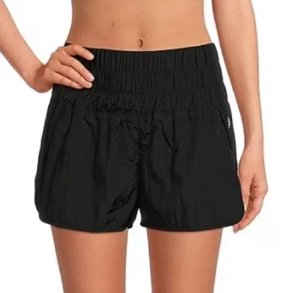 Free People Movement The Way Home High Rise Pull On Shorts Black XS like new - Picture 1 of 8